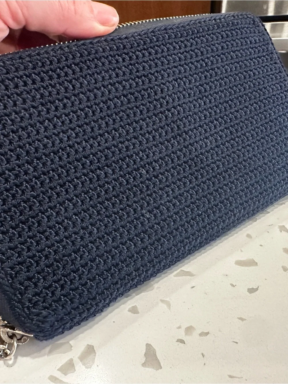 The Sak Navy Woven Zip Pouch